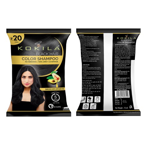  Kokila Black Hair Color Shampoo
